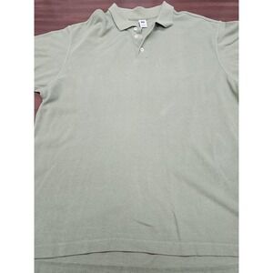 Gap Factory Mens Large Green Polo Shirt Cotton Short Sleeve Casual Classic